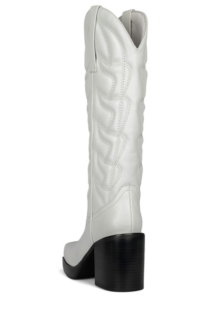 HOKEYPOKEY Knee-High Boot - White |Jeffrey Campbell