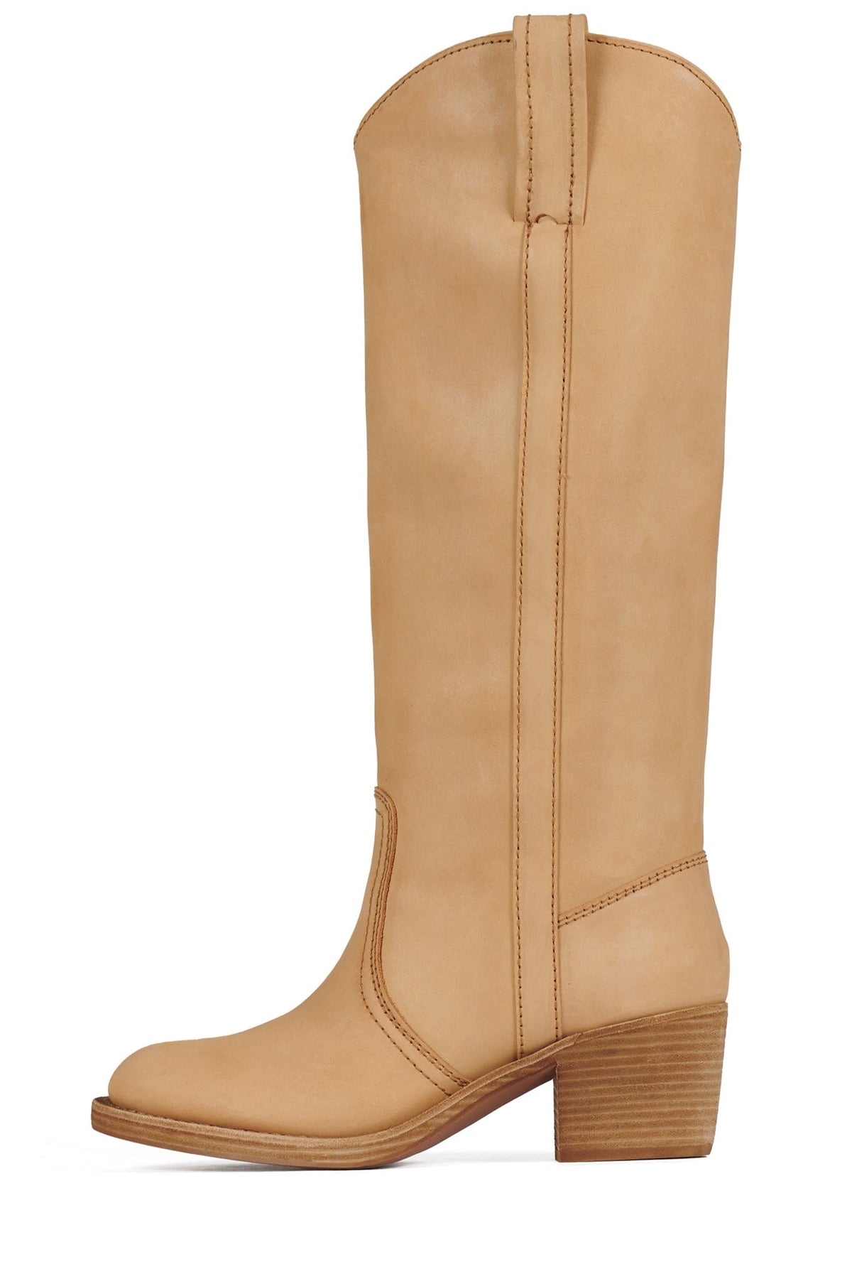 BLESSIE Knee-High Boot - Natural Distressed |Jeffrey Campbell