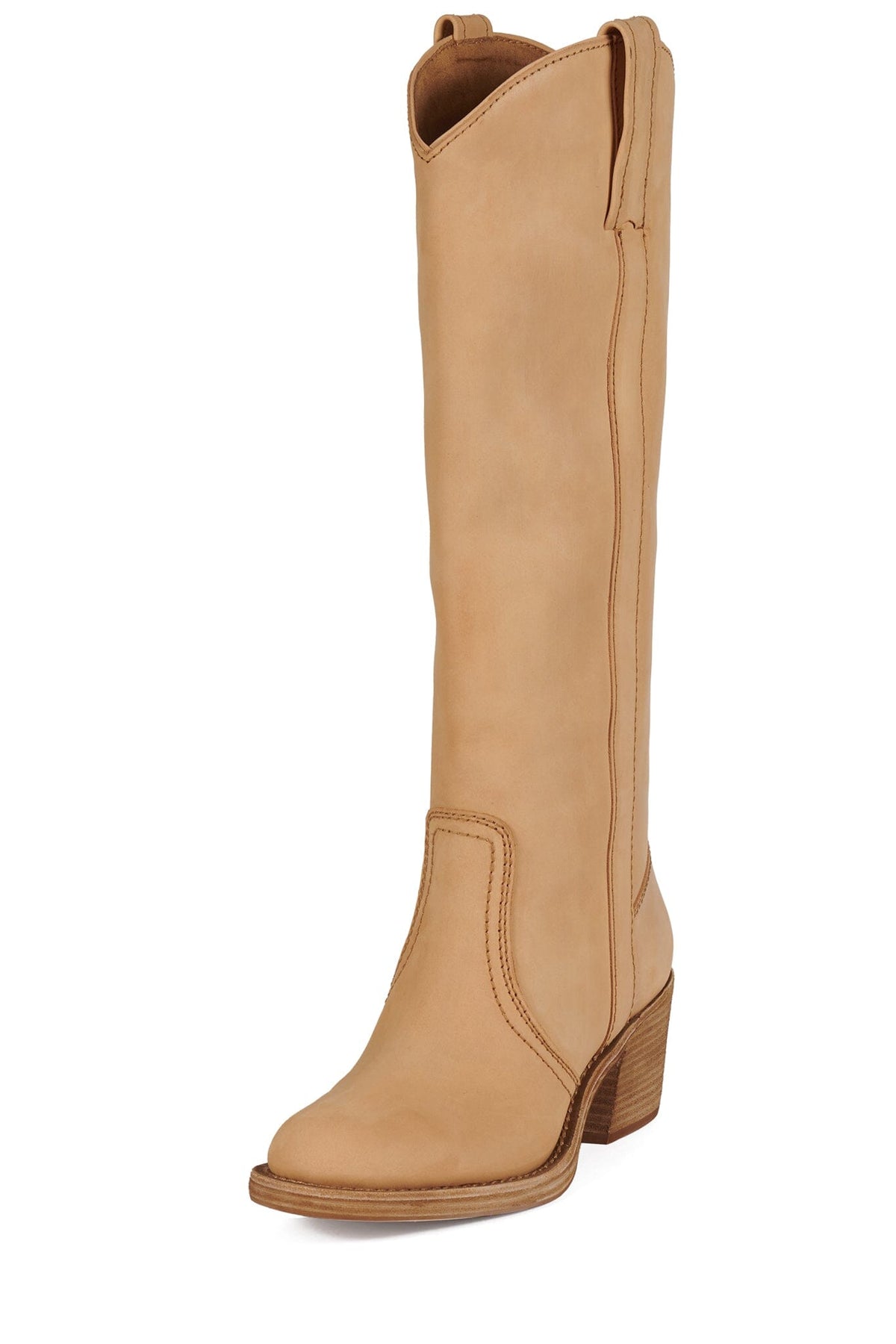 BLESSIE Knee-High Boot - Natural Distressed |Jeffrey Campbell