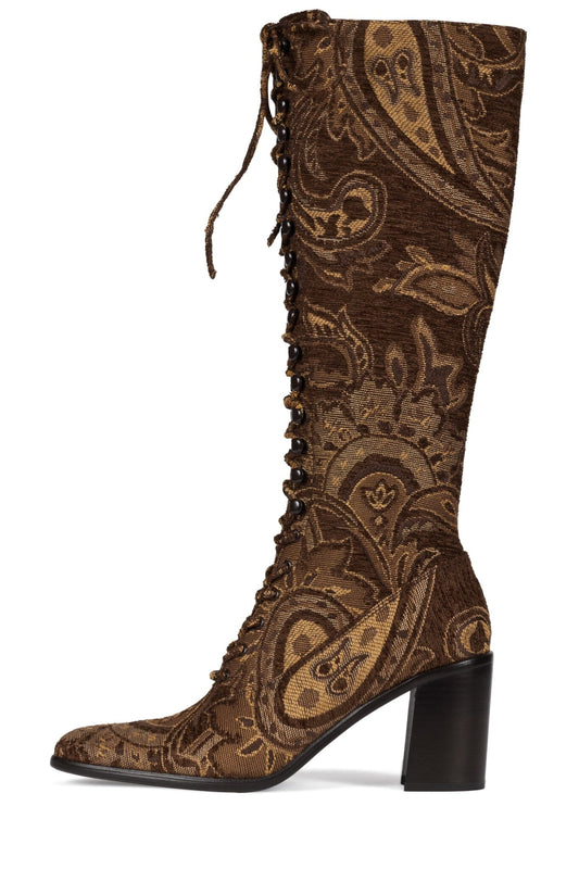 ARCHILLE-K Heeled Boot - Brown Tapestry |Jeffrey Campbell