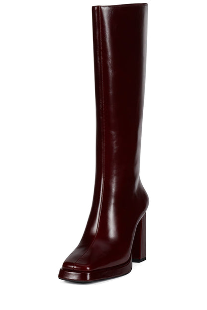 MAXIMAL-3 Knee-High Boot - Wine |Jeffrey Campbell