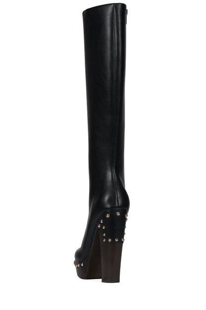 KAMARI Platform Knee-High Boot - Black Gold |Jeffrey Campbell