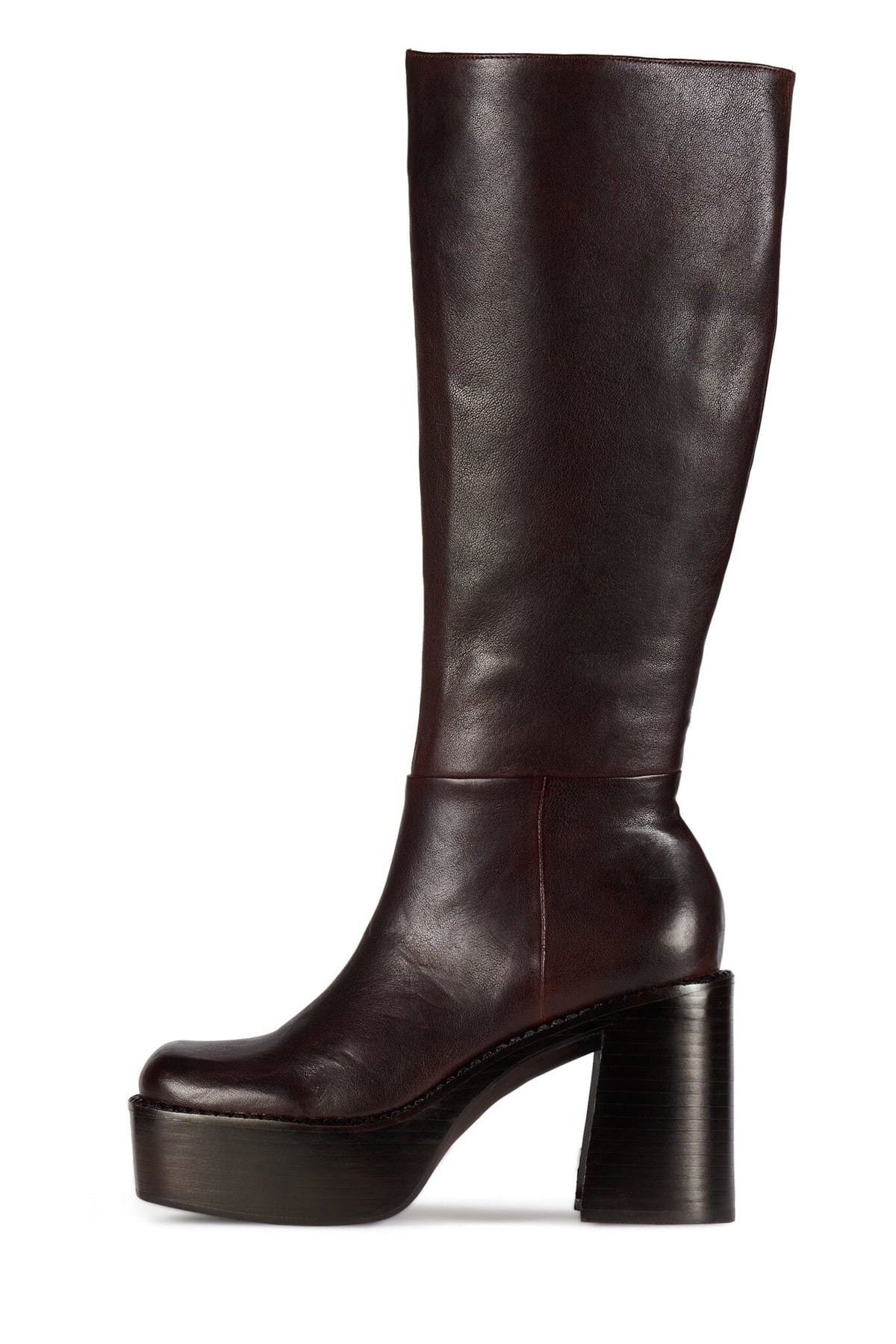 THE-BAND Knee-High Boot - Brown Brown Stack |Jeffrey Campbell