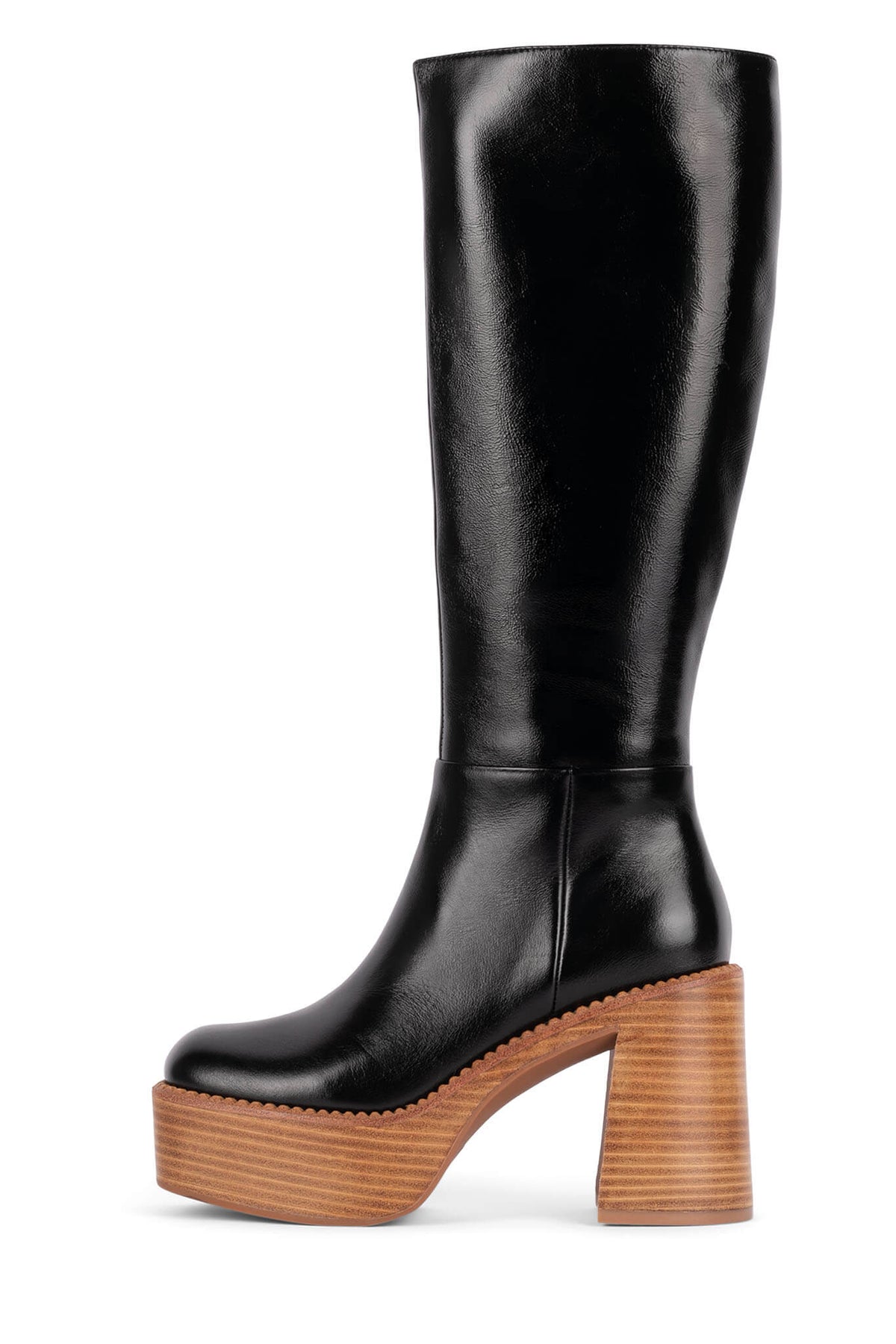 THE-BAND Knee-High Boot - Brown Brown Stack |Jeffrey Campbell