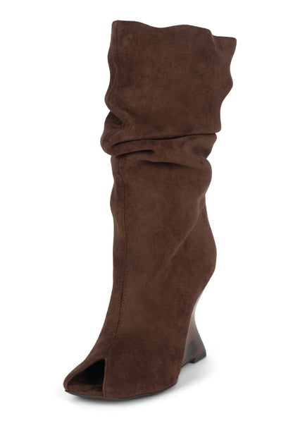 VANIA - Espresso Suede Combo |Jeffrey Campbell