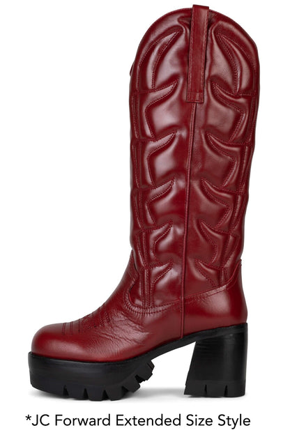 LINEDANCE Knee-High Boot - Red |Jeffrey Campbell