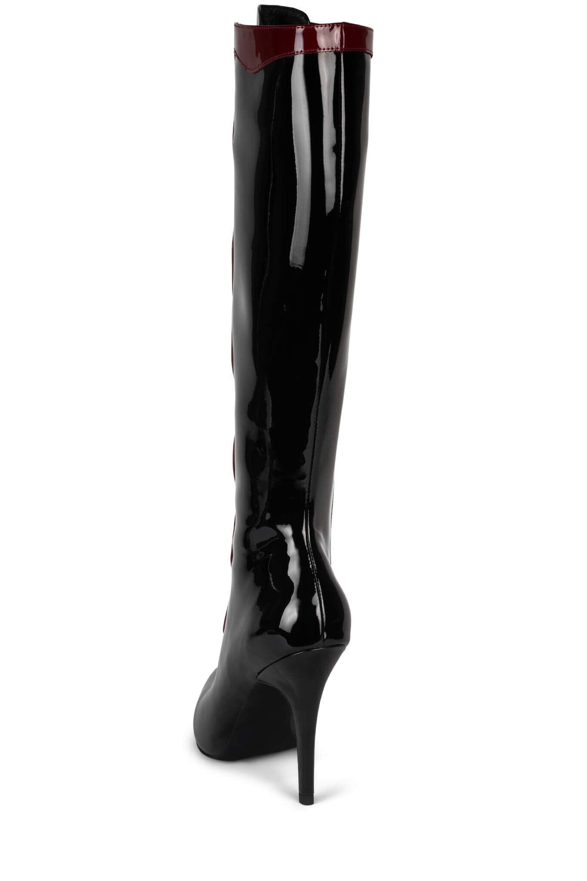 HEADLINE-K Knee-High Boot - Black Patent Red Patent |Jeffrey Campbell