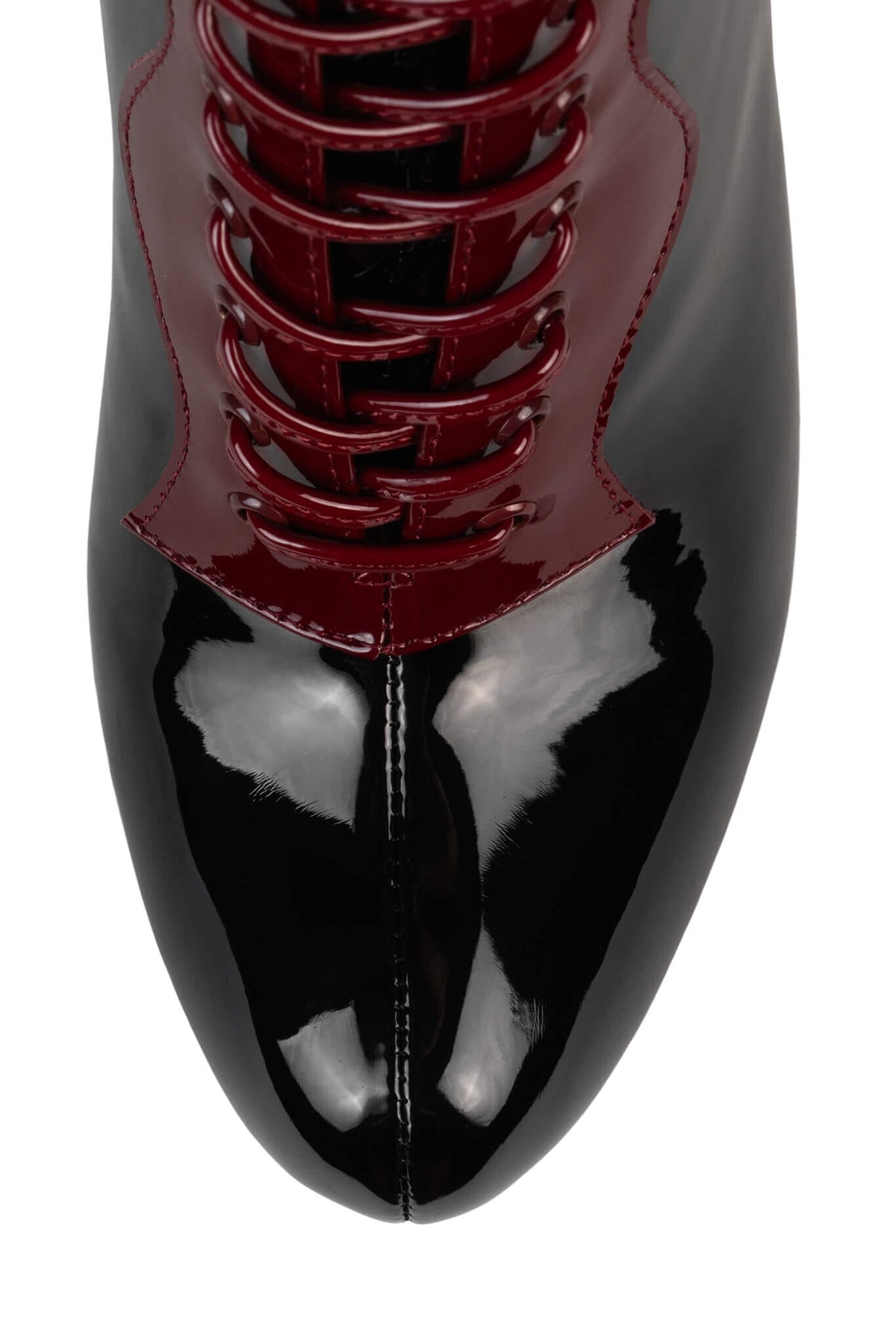 HEADLINE-K Knee-High Boot - Black Patent Red Patent |Jeffrey Campbell