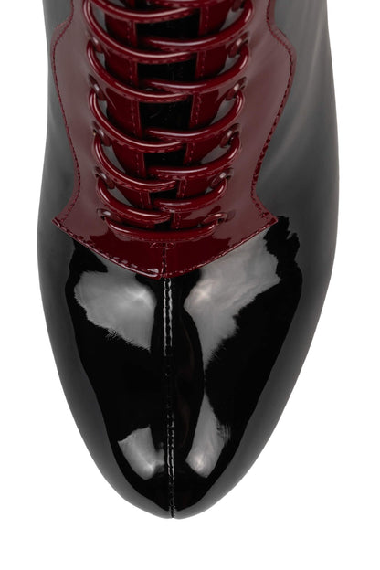 HEADLINE-K Knee-High Boot - Black Patent Red Patent |Jeffrey Campbell