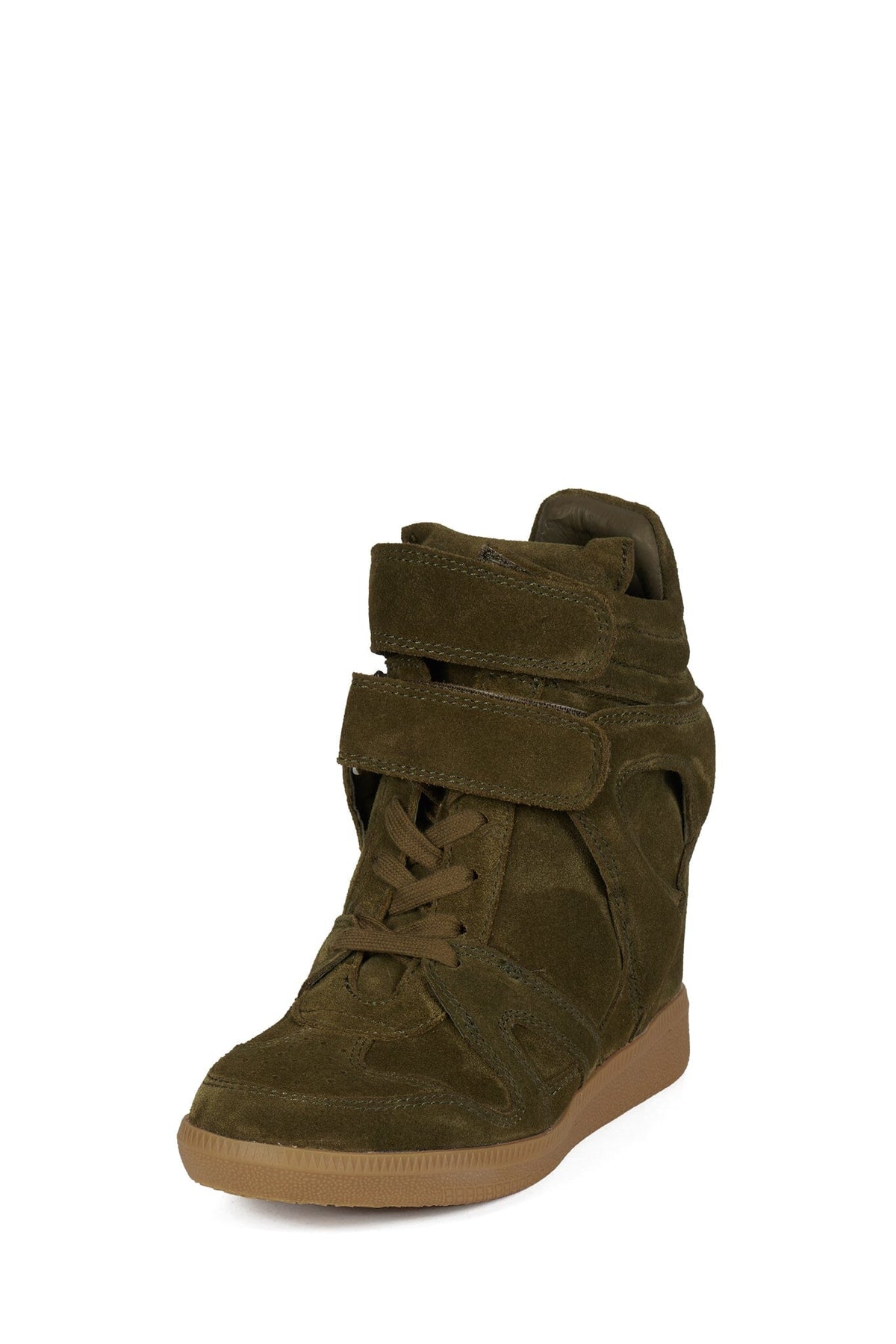 SERVED High-Top Sneaker - Olive Suede |Jeffrey Campbell