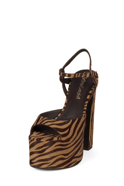 EVERLAST-F - Beige Brown Zebra |Jeffrey Campbell