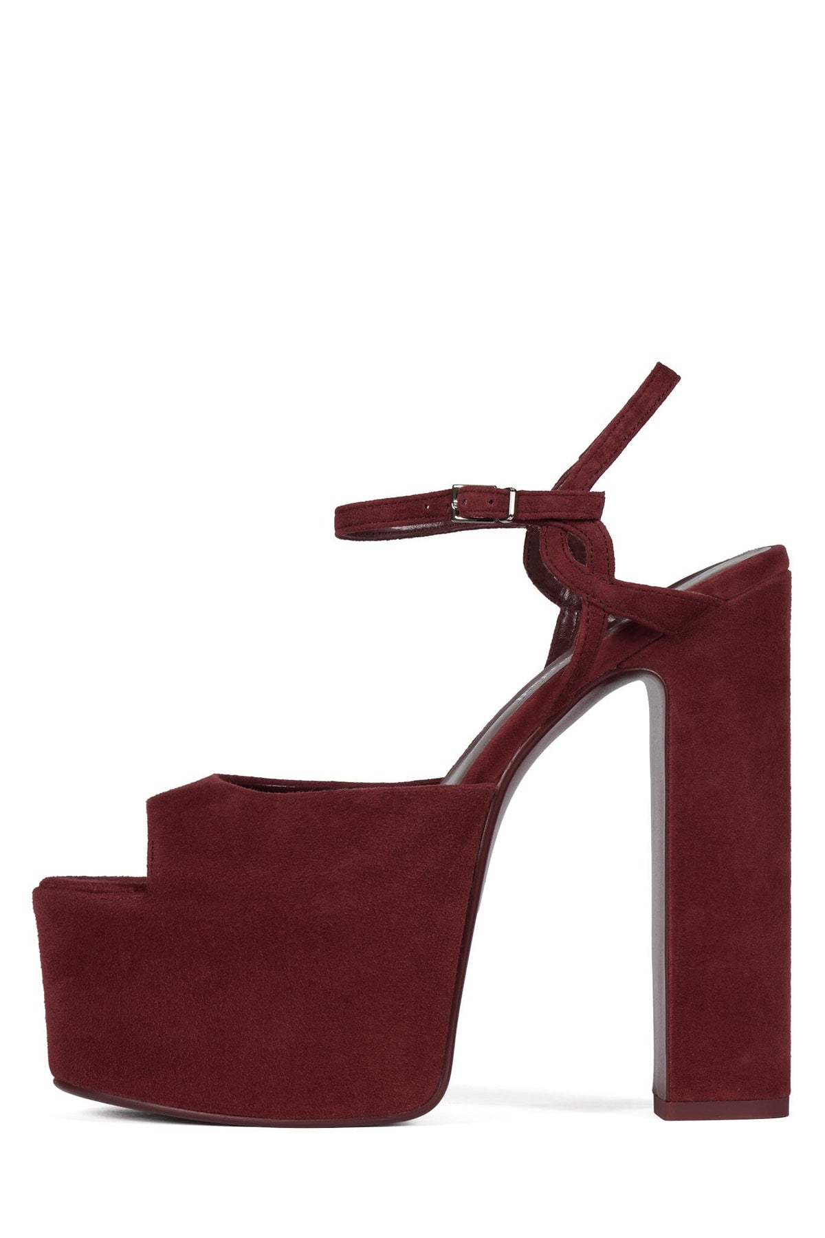 EVER-LAST Platform Sandal - Wine Suede |Jeffrey Campbell