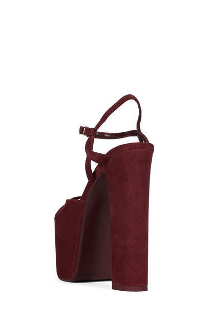 EVER-LAST Platform Sandal - Wine Suede |Jeffrey Campbell
