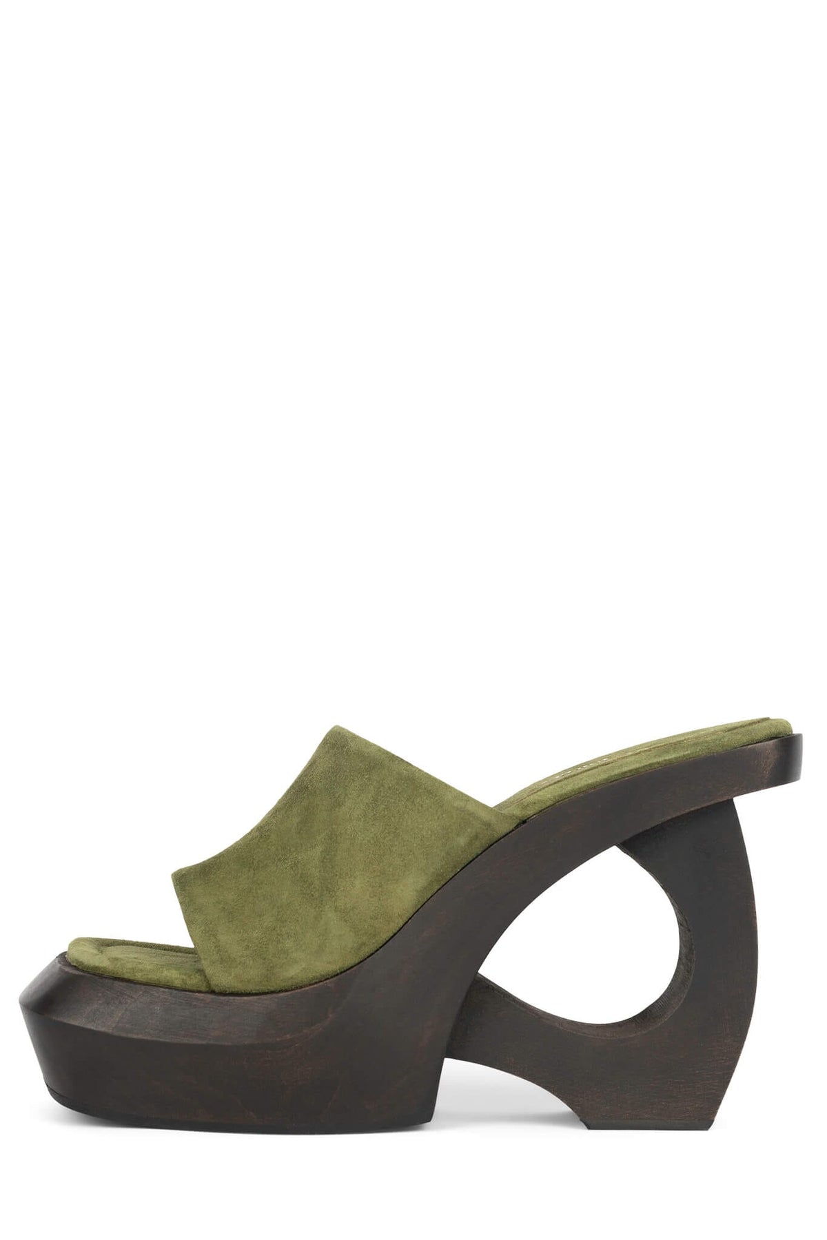 THE-IDOL Platform Sandals - Olive Suede |Jeffrey Campbell