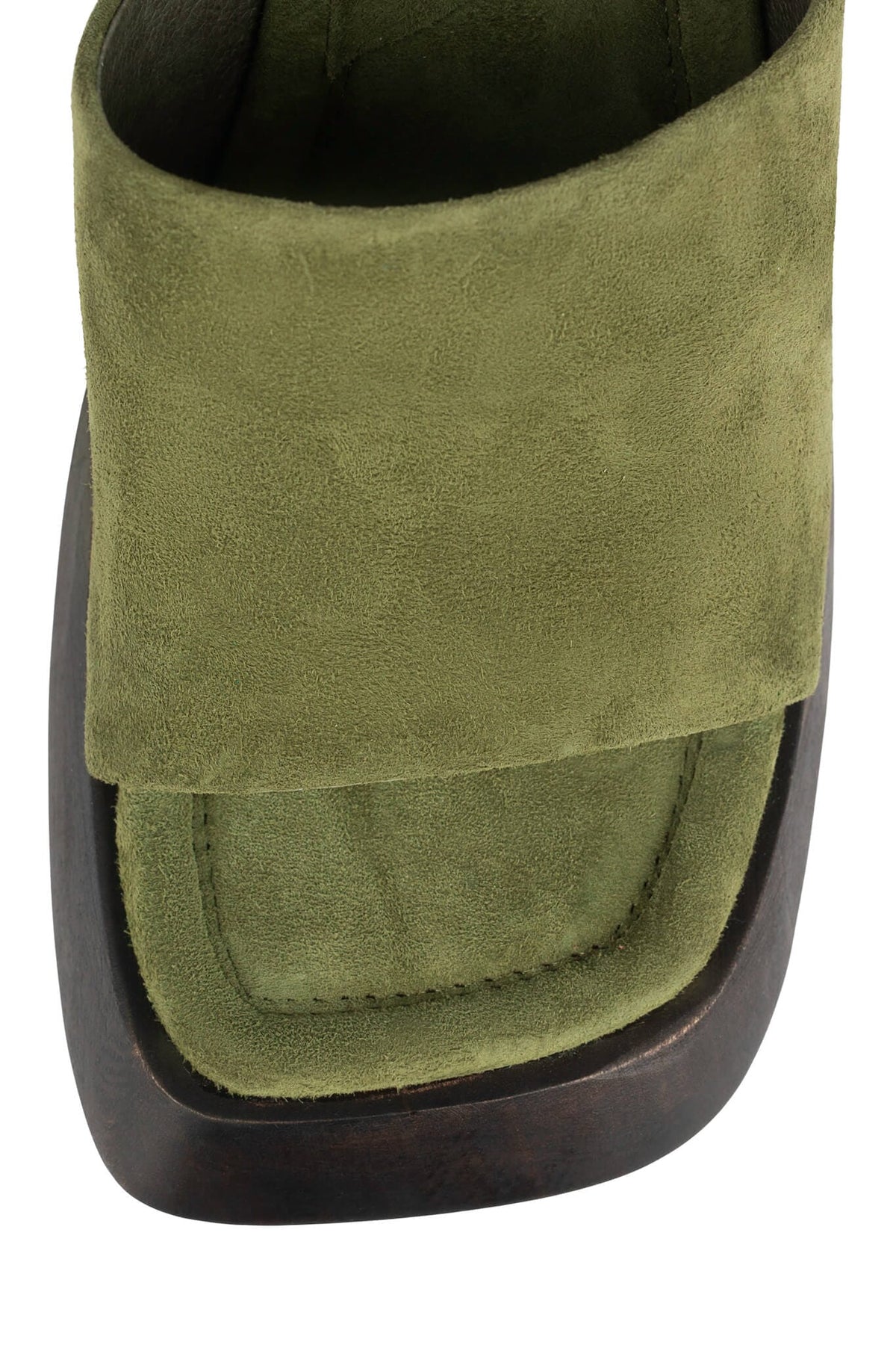 THE-IDOL Platform Sandals - Olive Suede |Jeffrey Campbell
