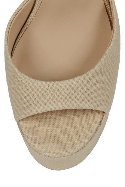 EVER-LAST Platform Sandal - Beige Canvas |Jeffrey Campbell