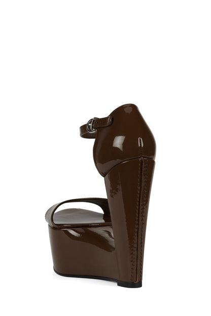 SO-DOWN - Brown Patent |Jeffrey Campbell