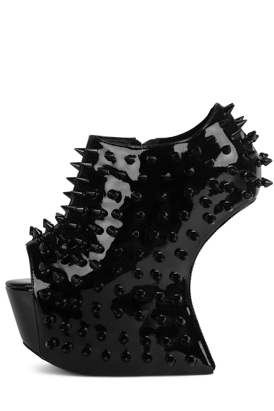 DUSK-SPIKE - Black Patent Black |Jeffrey Campbell