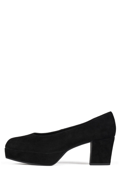 CHAPTERS Platform Pump - Black Suede |Jeffrey Campbell