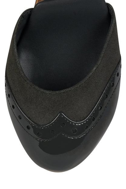 AMERIE Wedge Pump - Grey Suede Combo |Jeffrey Campbell