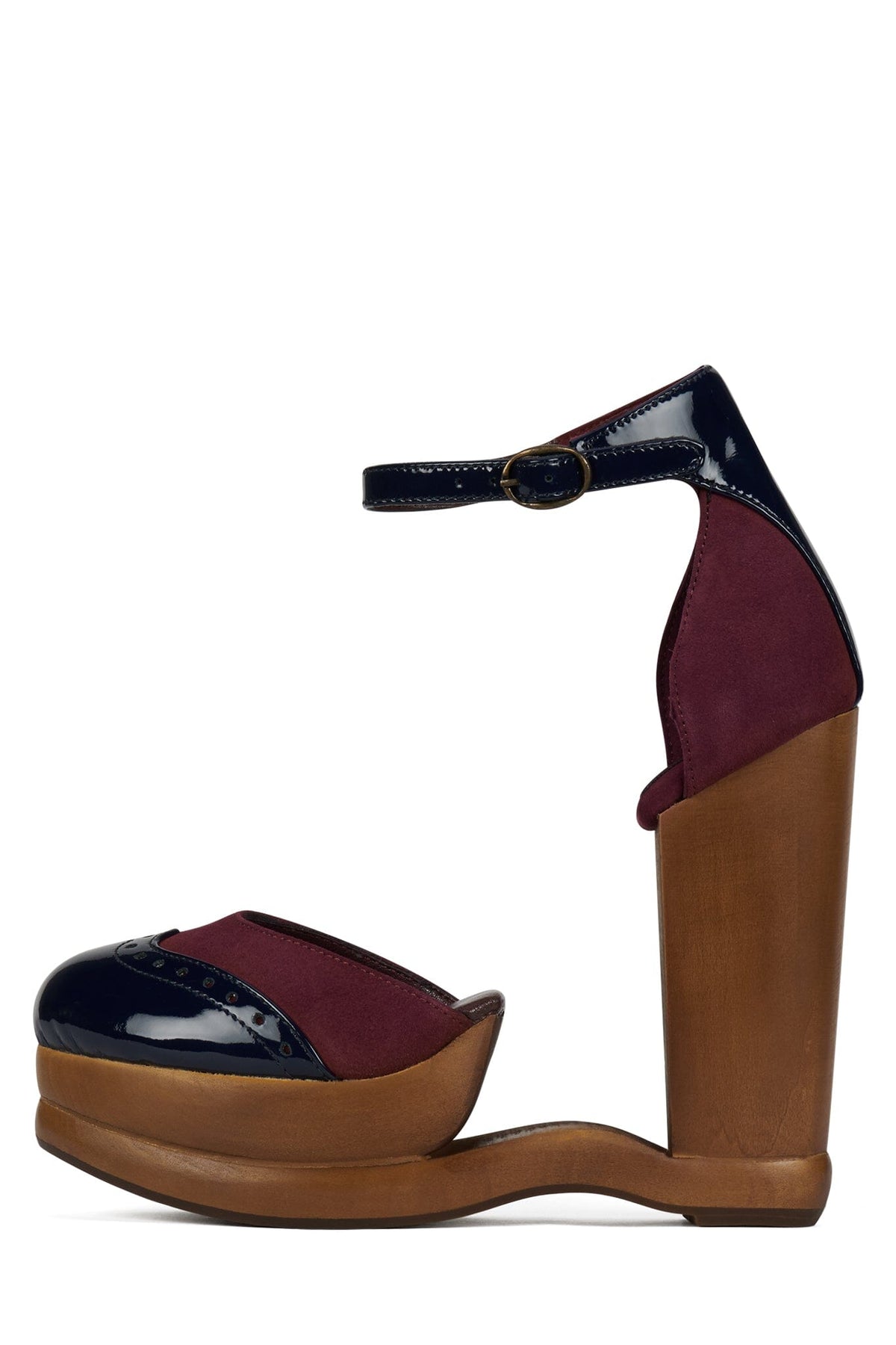 AMERIE Wedge Pump - Grey Suede Combo |Jeffrey Campbell
