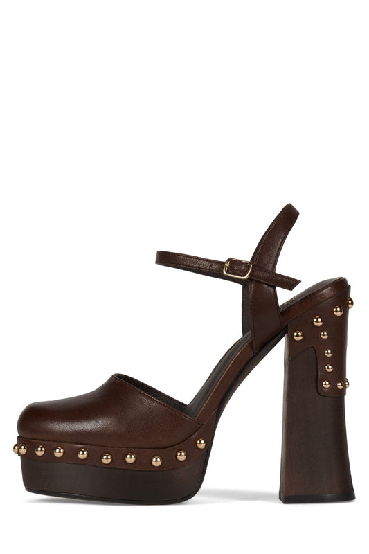 EXTROVERT Platform Pump - Coffee Gold |Jeffrey Campbell