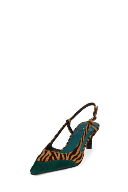 BOOSHKY-F - Beige Zebra Turquoise |Jeffrey Campbell