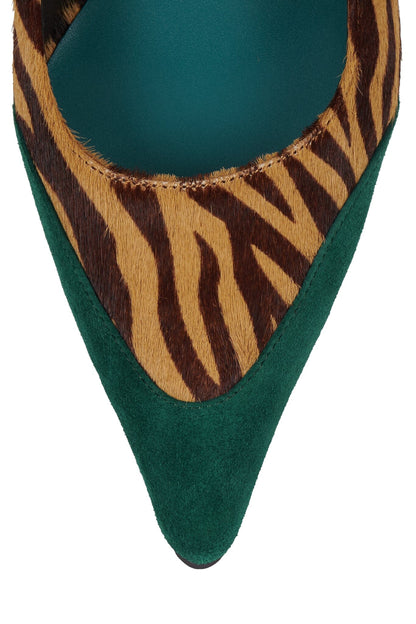 BOOSHKY-F - Beige Zebra Turquoise |Jeffrey Campbell