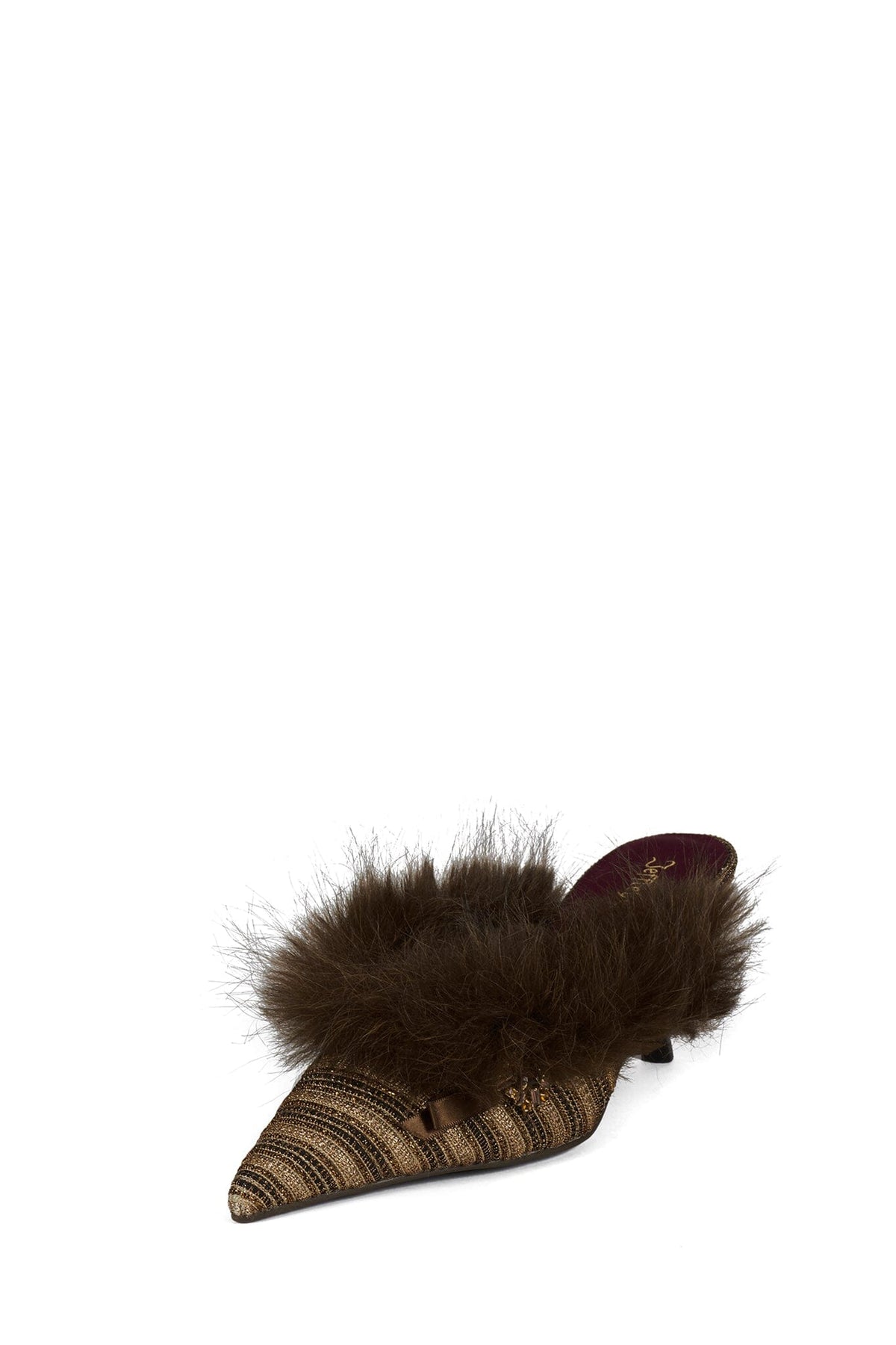 ROCAILLIE Heeled Mule - Copper Brocade Combo |Jeffrey Campbell