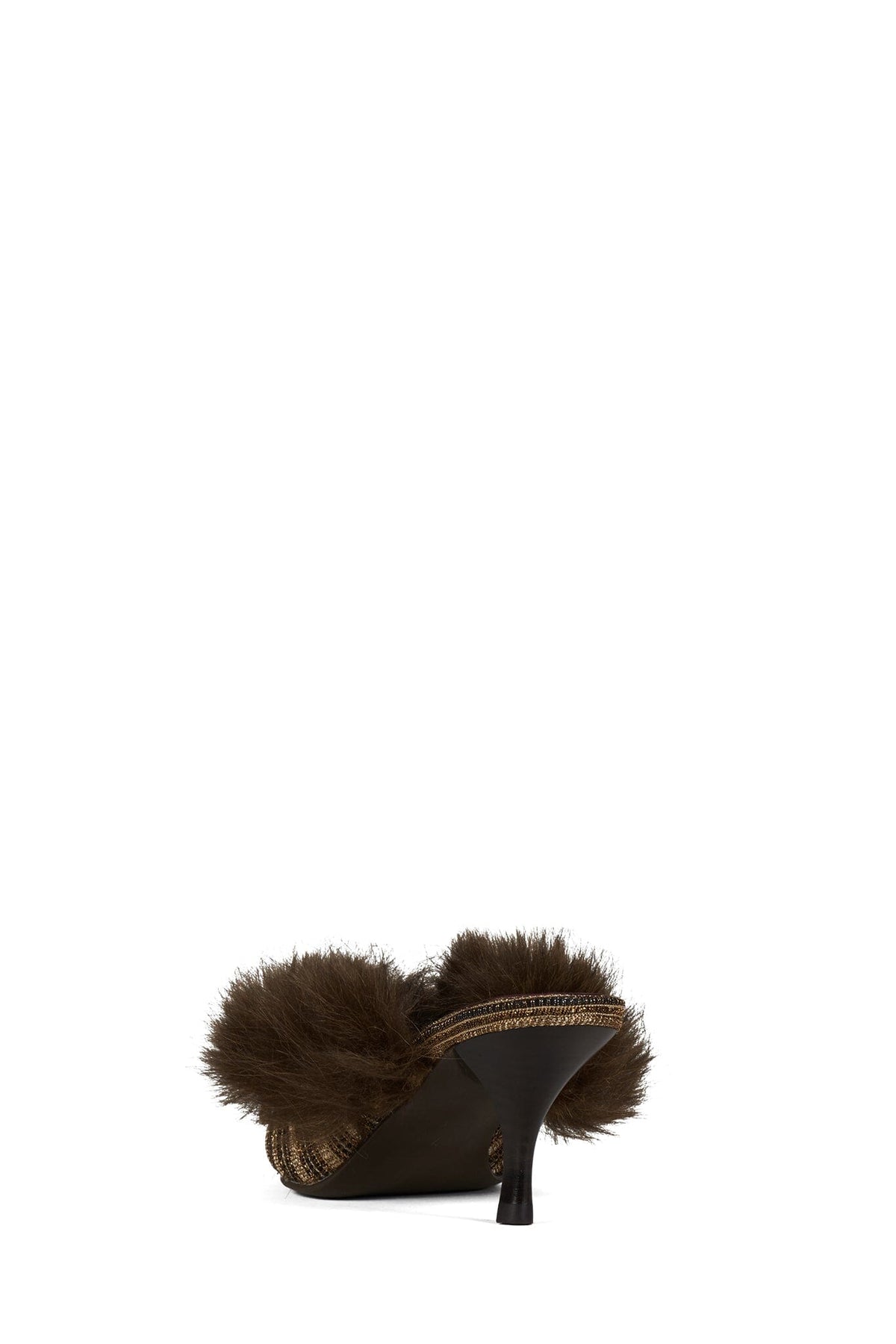 ROCAILLIE Heeled Mule - Copper Brocade Combo |Jeffrey Campbell