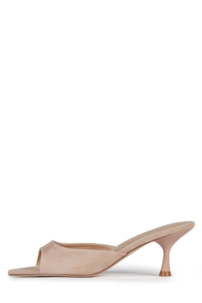 SPY-KID Kitten Heeled Sandal - Beige Suede |Jeffrey Campbell