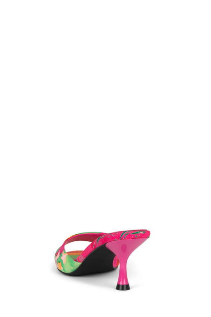 SPY-KID Kitten Heeled Sandal - Green Bad Girl Combo |Jeffrey Campbell