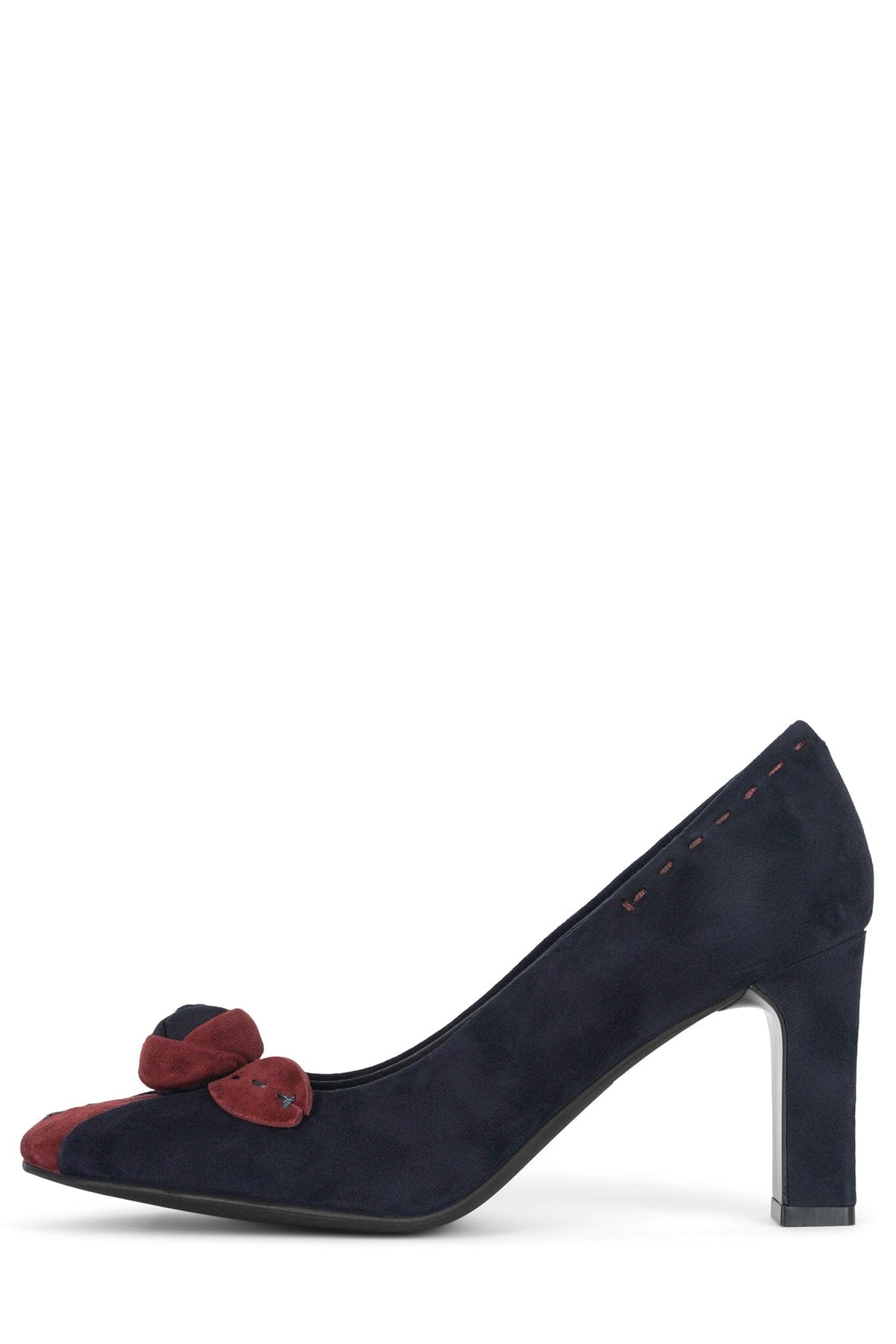 LEISURE - Navy Wine Suede |Jeffrey Campbell