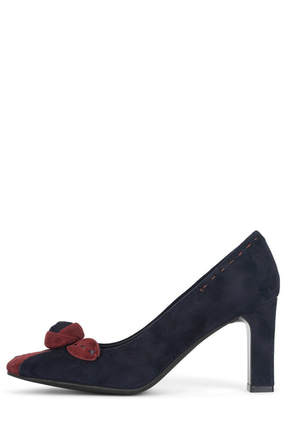 LEISURE - Navy Wine Suede |Jeffrey Campbell