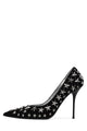 Black Suede Silver