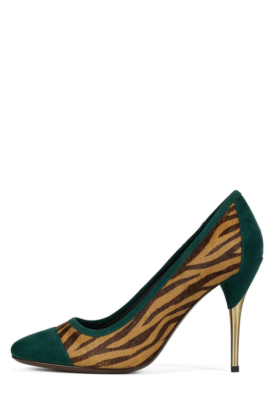 MIRRORS-F - Beige Zebra Turquoise |Jeffrey Campbell