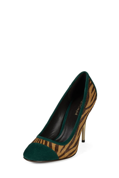 MIRRORS-F - Beige Zebra Turquoise |Jeffrey Campbell