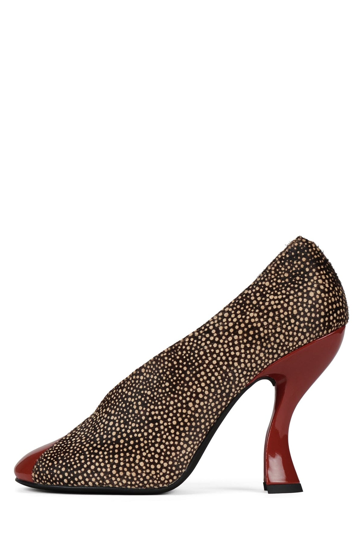 AMUSING-F - Black White Dot Teal |Jeffrey Campbell