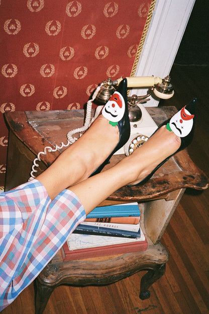 FUNNY-MAN Stiletto Pump - Black Combo |Jeffrey Campbell
