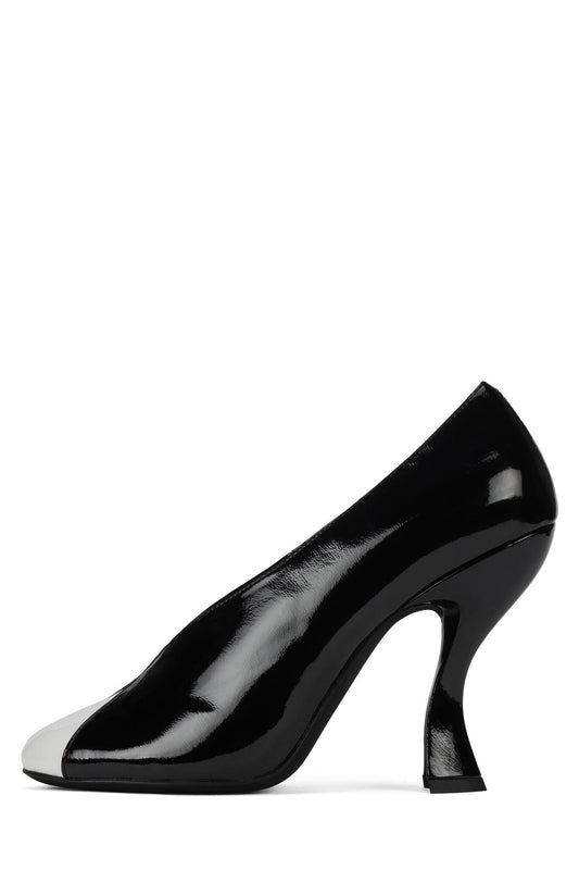 AMUSING - Black White Patent |Jeffrey Campbell