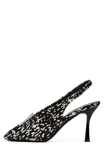 PATRIZIA-F - Black White Dot Clear |Jeffrey Campbell
