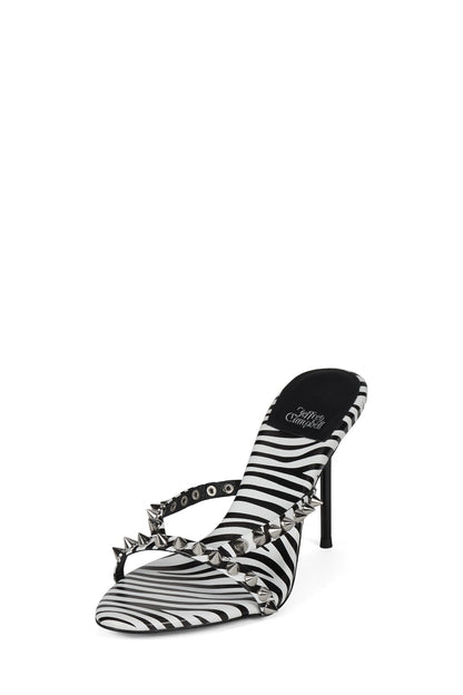 GABBRIETTE - Black White Zebra Silver |Jeffrey Campbell