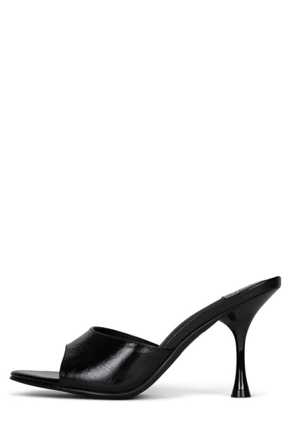 AGENT Heeled Sandal - Black Crinkle |Jeffrey Campbell