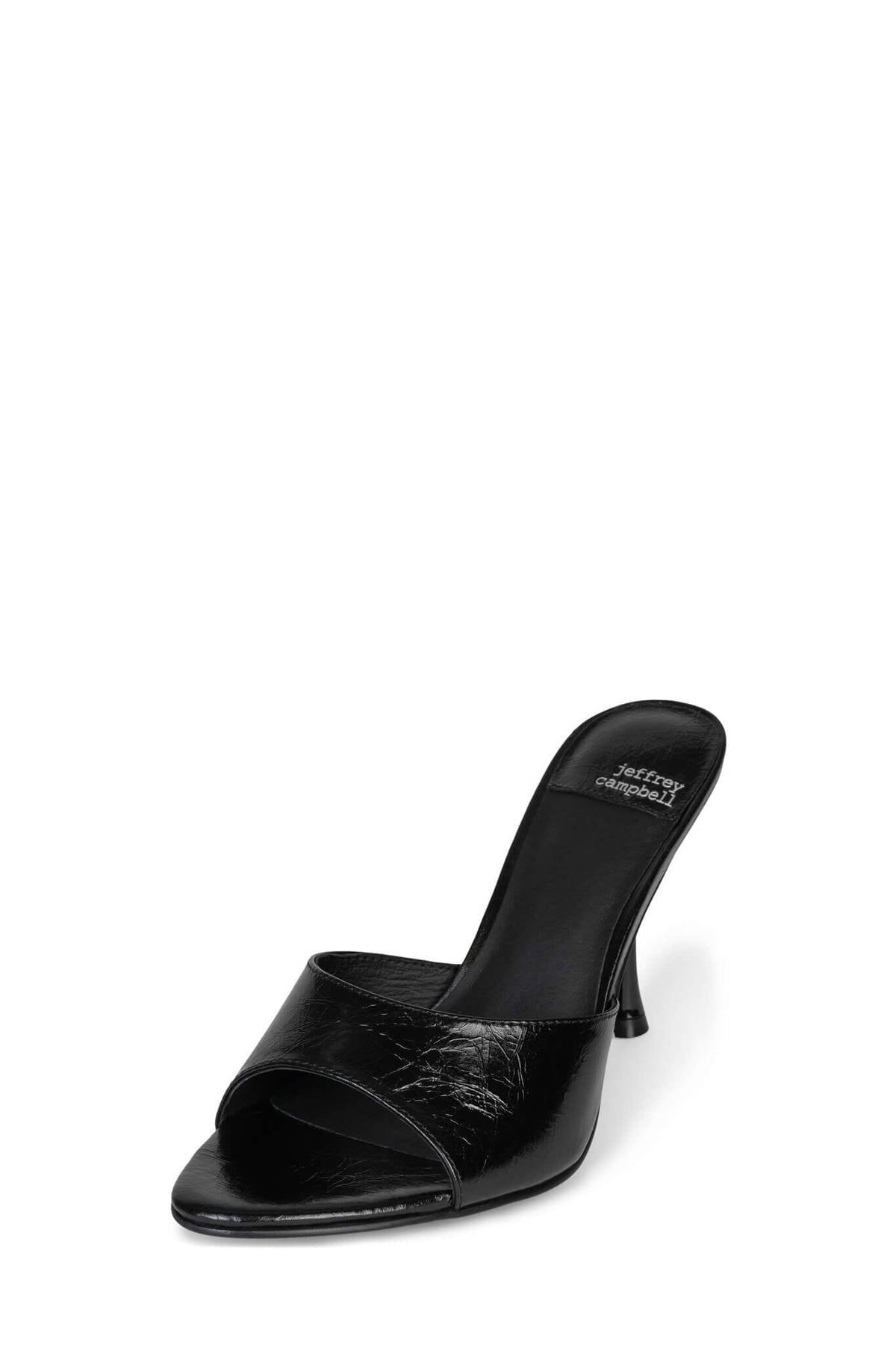 AGENT Heeled Sandal - Black Crinkle |Jeffrey Campbell
