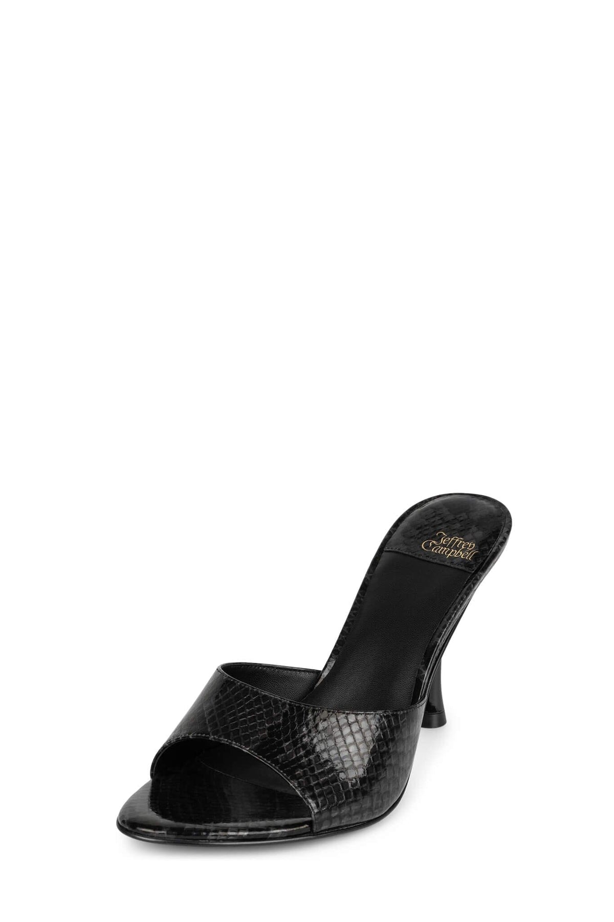 AGENT Heeled Sandal - Grey Black Python |Jeffrey Campbell