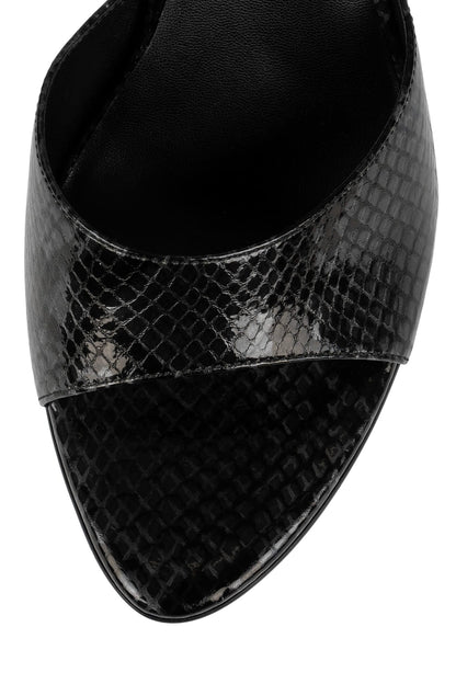 AGENT Heeled Sandal - Grey Black Python |Jeffrey Campbell