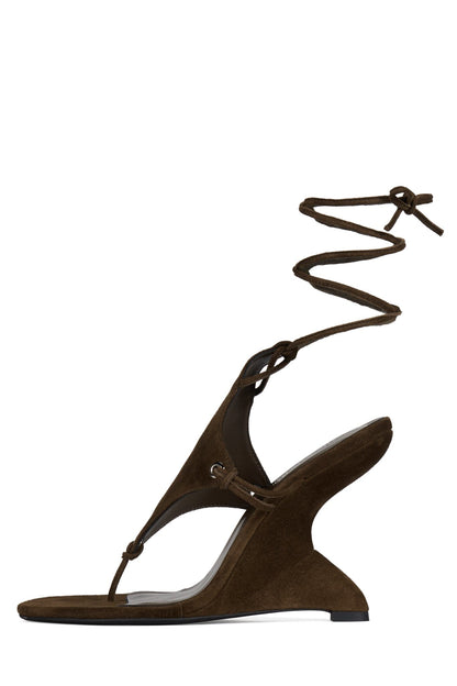 PACHOULI Strappy Sandals - Espresso Suede |Jeffrey Campbell