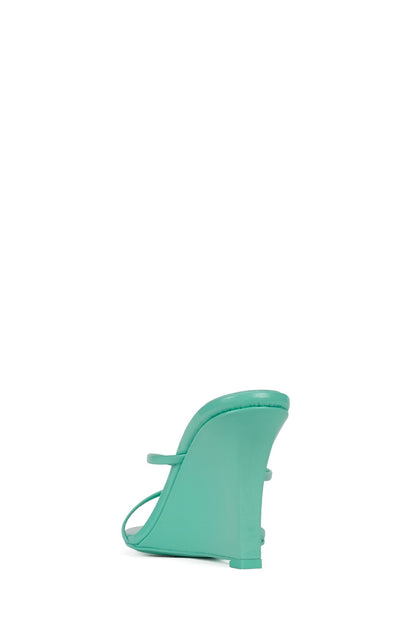 BISCOTTI Strappy Wedge Sandal - Mint Patent |Jeffrey Campbell