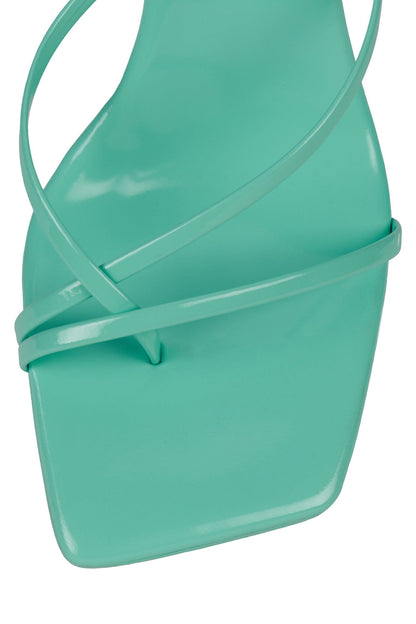 BISCOTTI Strappy Wedge Sandal - Mint Patent |Jeffrey Campbell