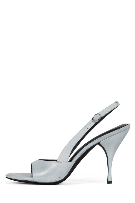 TRIOMPHE Heeled Slingback Sandal - White Ruboff |Jeffrey Campbell